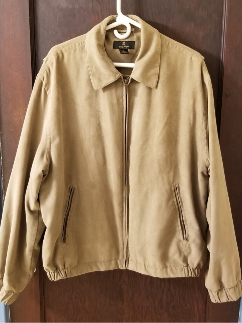 Men's 90s vintage suede Zip-Front Casual Jacket L (some stains)